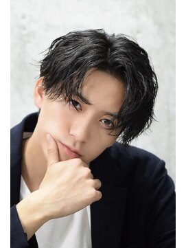 メンズオルズ 渋谷(MEN'S ALLZ) センターパートウルフツイストスパイラルパーマシャドウパーマ