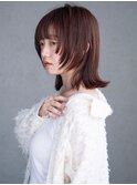 くびれヘア顔周りレイヤーウルフレイヤー韓国ヘア_F20144