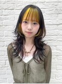 ピカチュウデザインカラーイエローインナー/ハイレイヤーカット