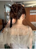 ふわふわアップヘア