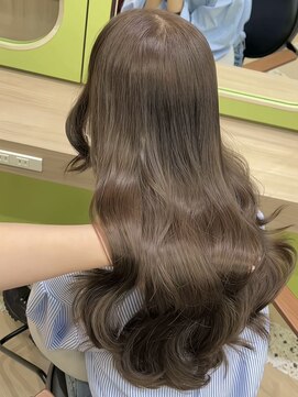 イオエ 西梅田(ioe) ブリーチなしカラー/髪質改善/ミルクティーベージュ/小顔ヘア