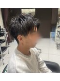 MEN’S HAIR/サーフカール/刈り上げセンターパート/天王寺