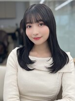 ソラ 広尾店(SORA)&nbsp;ミディアムレイヤー/グレージュ/顔周りカット