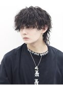 ツーブロックツイストスパイラルマッシュウルフ束感無造作ヘア
