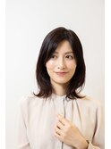 白髪ぼかし似合わせ大人ミディアムレイヤー30代40代50代60代◎