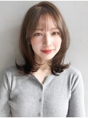 美髪こなれヘア結べるボブ外ハネボブ艶感デザインカラー前髪F