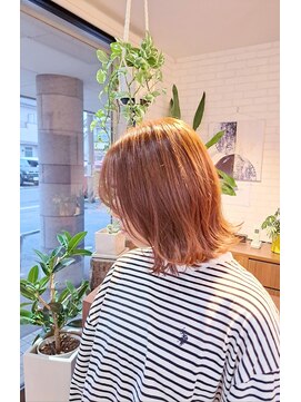ヘアーサロン カヴィエ(hair salon covie) 外はねボブ　外はねミディアム　ピンクカラー