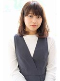 ミディアムボブ/カール/シアベージュ/ゆる巻き［荒田］