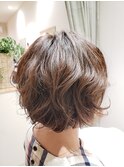 無造作なマッシュボブ