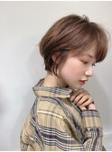 ショート×柔らかベージュ