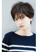 クールショート× 段カット×ダークアッシュ××暗めカラー所沢