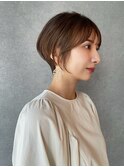 ナチュラルショート×ベージュカラー【本多身和子】