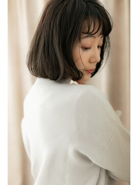 カバーヘア ブリス 戸田公園西口店(COVER HAIR bliss) アッシュブラックくせ毛風カール大人ボブY戸田公園20代30代40代