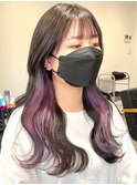 ダブルカラーピンクベージュベージュカラーケアブリーチレイヤー