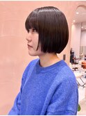 アッシュベージュ　ボブ　似合わせカット