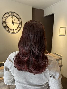 ヘアースタジオ エフ(Hair studio f) ボルドーブラウン/暖色/レッドカラー／茨木