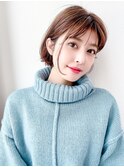 ◎20代30代40代50代に似合う大人かわいいぱつっと耳かけ小顔ボブ