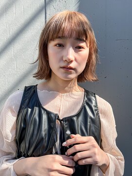 ミィ 表参道(mee.) 切りっぱなしボブ/エアリーロング/美髪/ピンクブラウン/表参道