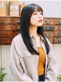 大人かわいい暗髪スタイル20代/30代/40代/庭瀬