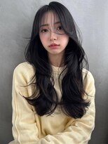 韓国風レイヤー/フェミニン/艶カラー/シースルーバング