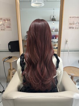 ハナサカヤヘアーサロン(hanasakaya hair salon) ボルドーピンク