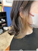 【Agu hair ace 各務原】ゆるふわミディアム×イヤリングカラー