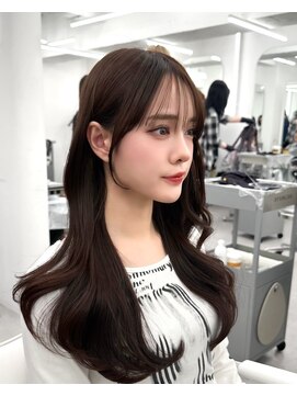 アマトウキョウ アユンチェ(AMA TOKYO×AYUNCHE) 前髪顔まわり韓国ヘアレイヤーカットサイドバンク2wayバンク韓国