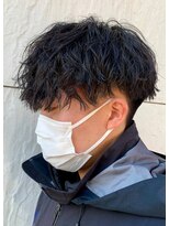 ジーニー 新百合ヶ丘(Genie)&nbsp;ダークアッシュニュアンスパーマ韓国マッシュベリーショート