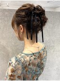 花田/結婚式ヘアセットヘアアレンジアップスタイル下北沢成人式