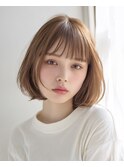 【韓国・タンバルモリ】切りっぱなしミディアムボブ