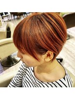 コトナ 越谷店&nbsp;似合わせカット/ミニマムショート◎/アプリコットオレンジカラー