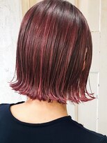 エノア 東京(ENORE) 艶っぽくキュートな赤ハイライト×トレンドカラー