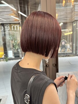 ミィ 表参道(mee.) 似合わせカット ボブヘア 縮毛矯正 ミニボブ 切りっぱなしボブ