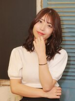 ベレッタ 楠葉店(veretta.)&nbsp;上品ミディ/セミロング/顔周りレイヤー/ニュアンスカラー/透明感