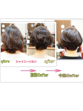 シャイニーソルン オーガニックカラーとサプリトリートメントでツヤ髪