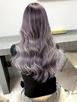 オズ 郡山駅前店(OZ) ケアブリーチベージュで柔らか質感ダブルカラーパープルで透明感