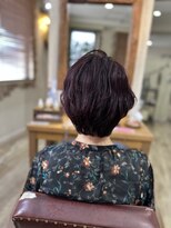 ヘア カンパニー トワ 千葉店(TOWA)&nbsp;暖色ボルドーナチュラルショート！！