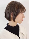 切りっぱなしボブショートカット髪質改善表参道レイヤーボブ