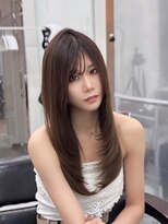 ロムーク 表参道(LOMKH)&nbsp;ハッシュカット顔周りレイヤーカット水光カラーグレージュカラー