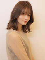 アグ ヘアー アシリ 千歳長都店(Agu hair asir) 《Agu hair》暗髪長めバング×サラ艶ロブ