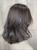 暗髪グレー/バレイヤージュ