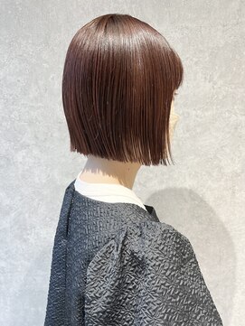 ラミエバイメルト 下北沢(lamie by melt) 【村上慶登】切りっぱなしボブ チェリーブラウン 大人かわいい