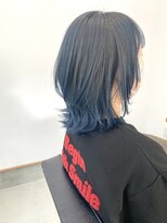 ヴィアルス 美園店(VIARS) ナチュラルウルフ/ネオウルフカット/ネイビーカラー