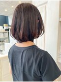 福山市美容室Caary人気 春ヘアナチュラルふんわりサラサラボブ