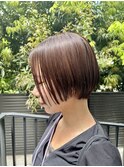切りっぱなしボブ/ショートヘア[表参道/髪質改善/ハイライト]