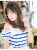 斜めバング大人かわいい小顔グレーベージュc5川口20代30代40代