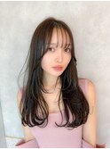 韓国風前髪×チョコレートカラー【髪質改善/新宿/大人ガーリー】