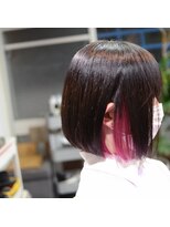 ポタム 東中野(potamu)&nbsp;ボブにピンクインナーカラー
