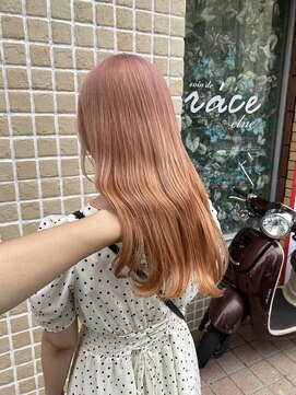 ソワン ドゥ ブレス エルネ 立花店(soin de brace elne) ピンクベージュ/ホワイトピンク/暖色系カラー/ケアブリーチ/艶髪