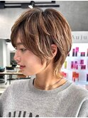 30代40代大人女性/前髪ありショートボブ/ショートヘア/髪質改善